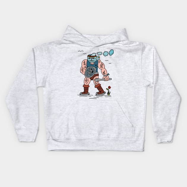 COFFEE WARRIOR Kids Hoodie by Ninja Tiger Magic Bringer